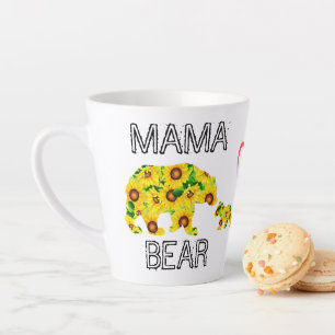 Benutzerdefinierte MAMA BÄR Sonnenblumen Mutter Gl Milchtasse