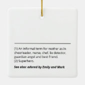 Benutzerdefinierte Mama Definition eines modernen, Keramikornament (Rückseite)