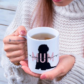 Benutzerdefinierte Mama des Hundes, rosa und schwa Kaffeetasse