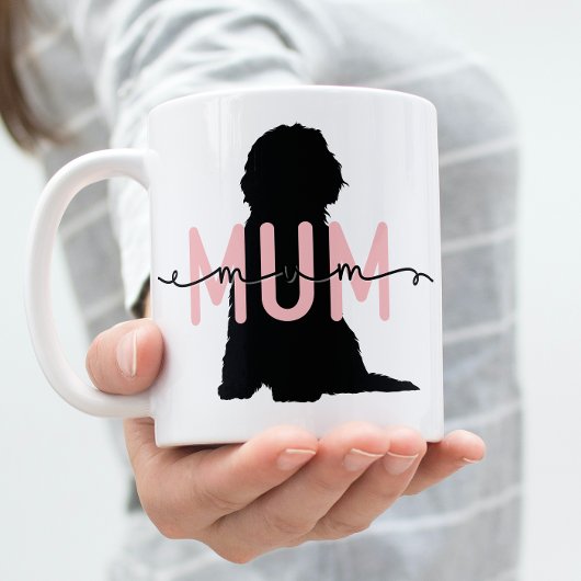 Benutzerdefinierte Mama des Hundes, rosa und schwa Kaffeetasse