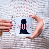 Benutzerdefinierte Mama des Hundes, rosa und schwa Kaffeetasse