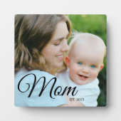 Benutzerdefinierte Mama Established Moderne Schrif Fotoplatte (Vorderseite)