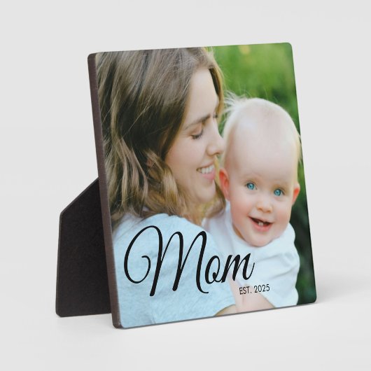Benutzerdefinierte Mama Established Moderne Schrif Fotoplatte