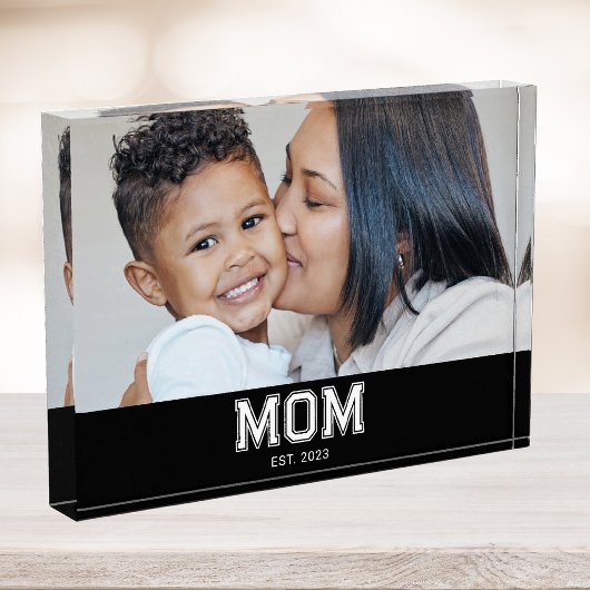 Benutzerdefinierte Mama hat Modern Bold Etabliert Fotoblock