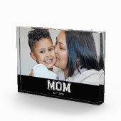Benutzerdefinierte Mama hat Modern Bold Etabliert Fotoblock (Rechts)