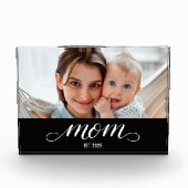 Benutzerdefinierte Mama hat modernes Skriptfoto ei Fotoblock (Vorderseite)