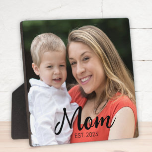 Benutzerdefinierte Mama hat modernes Skriptfoto ei Fotoplatte