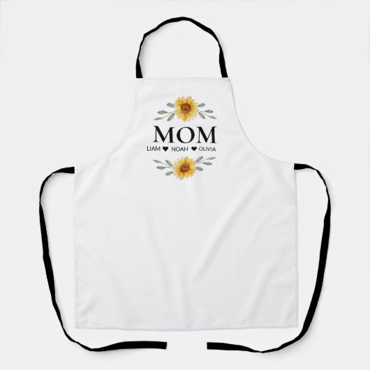 Benutzerdefinierte Mama mit Kindern Namen Mütter T Schürze (Vorderseite)