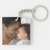 Benutzerdefinierte Mama Modern Established Script  Schlüsselanhänger (Rückseite)