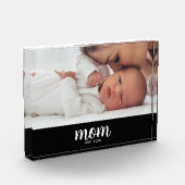 Benutzerdefinierte Mama Modern Script Fotoblock (Links)