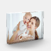 Benutzerdefinierte Mama Modernes Skript eingericht Fotoblock (Links)