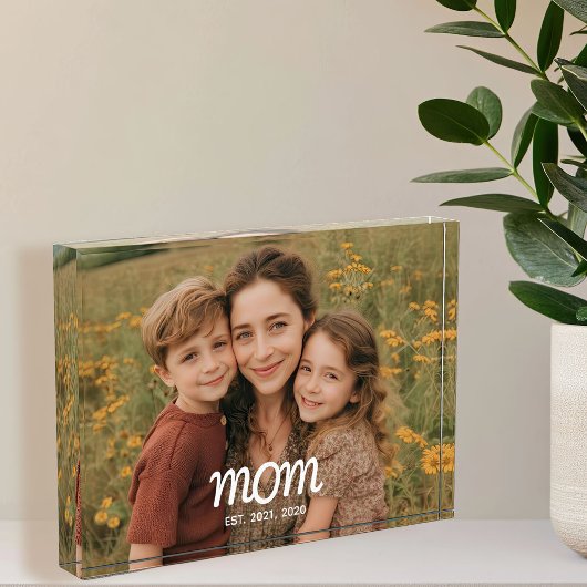 Benutzerdefinierte Mama Modernes Skript eingericht Fotoblock