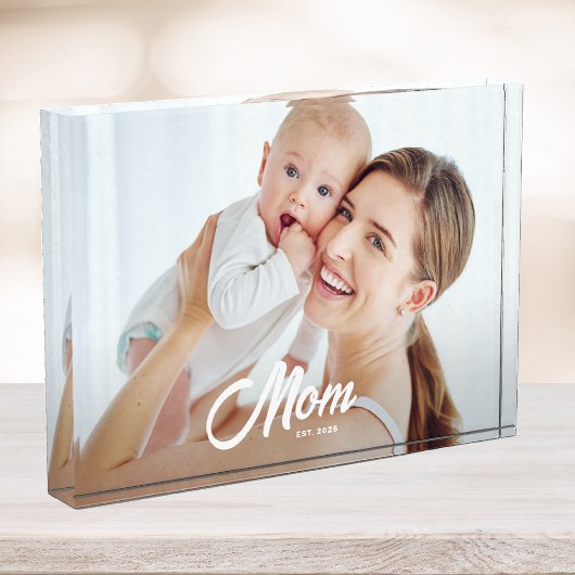 Benutzerdefinierte Mama Modernes Skript eingericht Fotoblock
