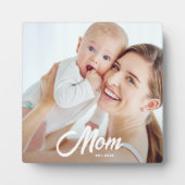 Benutzerdefinierte Mama Modernes Skript eingericht Fotoplatte (Vorderseite)