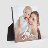 Benutzerdefinierte Mama Modernes Skript eingericht Fotoplatte (Vorderseite)