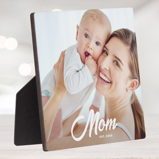 Benutzerdefinierte Mama Modernes Skript eingericht Fotoplatte