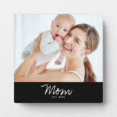 Benutzerdefinierte Mama Modernes Skript eingericht Fotoplatte (Vorderseite)