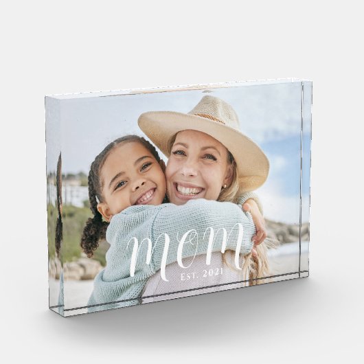 Benutzerdefinierte Mama Modernes Skript erstellt Fotoblock (Links)
