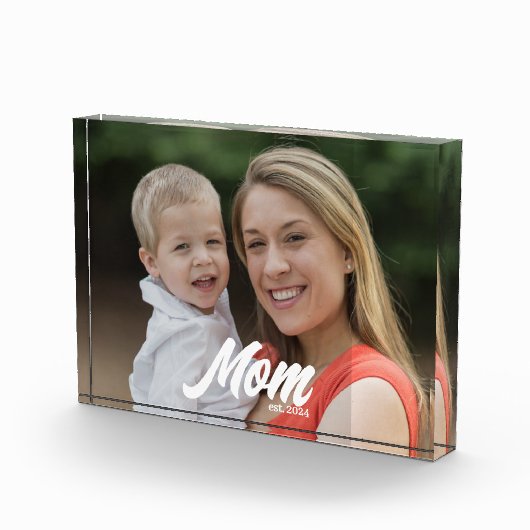 Benutzerdefinierte Mama Modernes Skript-Foto einge Fotoblock (Rechts)