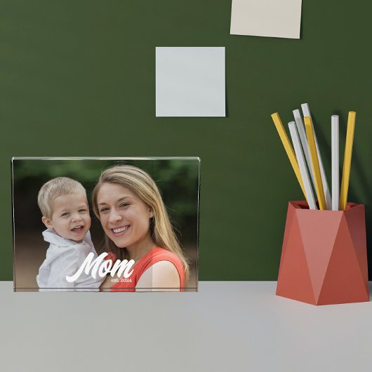 Benutzerdefinierte Mama Modernes Skript-Foto einge Fotoblock