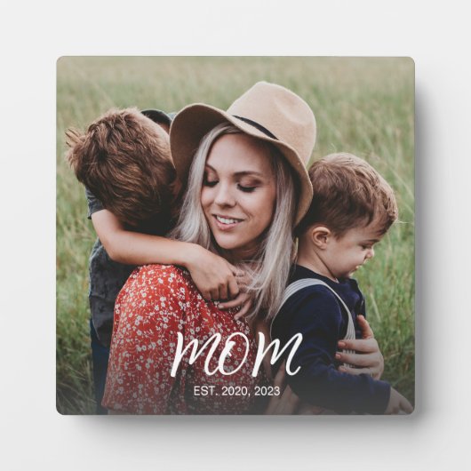 Benutzerdefinierte Mama Modernes Skript-Foto einge Fotoplatte (Vorderseite)