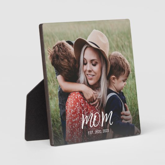 Benutzerdefinierte Mama Modernes Skript-Foto einge Fotoplatte (Vorderseite)