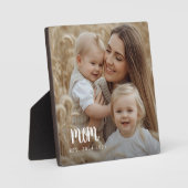 Benutzerdefinierte Mama Modernes Skript-Foto einge Fotoplatte (Vorderseite)