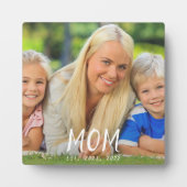 Benutzerdefinierte Mama Modernes Skript Foto Fotoplatte (Vorderseite)