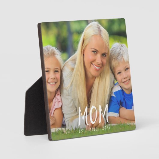Benutzerdefinierte Mama Modernes Skript Foto Fotoplatte (Vorderseite)