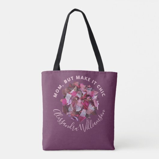 Benutzerdefinierte Mama Name Inspirational Funny B Tasche (Rückseite)