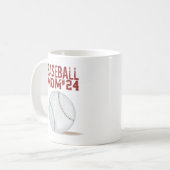 Benutzerdefinierte Mama Personalisiert Baseball Kaffeetasse (Vorderseite Links)