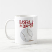 Benutzerdefinierte Mama Personalisiert Baseball Kaffeetasse (Links)