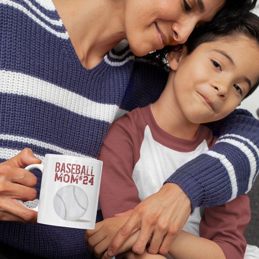Benutzerdefinierte Mama Personalisiert Baseball Kaffeetasse