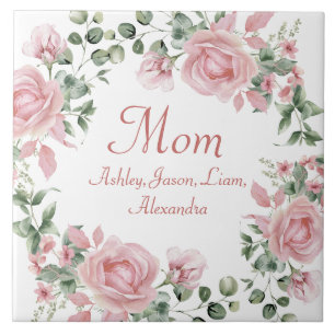 Benutzerdefinierte Mama Rosa Rosen Floral 4 bis 8 Fliese
