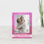 Benutzerdefinierte Mama Rosa Tiger Print Geburtsta Karte (Vorderseite)