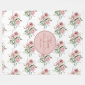 Benutzerdefinierte Mama Rosen Rosen Blumenmuster 4 Fleecedecke (Vorderseite (Horizontal))