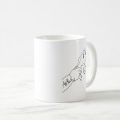 Benutzerdefinierte Mama und Kinder halten Händchen Kaffeetasse (VorderseiteRechts)