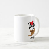 Benutzerdefinierte Mama von Hunden Kaffeetasse (VorderseiteRechts)