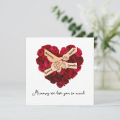 Benutzerdefinierte Mama von Kinder Liebe Herz Mutt Karte (Stehend Vorderseite)