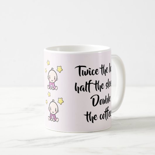 Benutzerdefinierte Mama von Twin Fun Geschenk, ver Kaffeetasse (VorderseiteRechts)