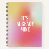 Benutzerdefinierte Manifestation Gradient Aura Notizblock (Vorderseite)