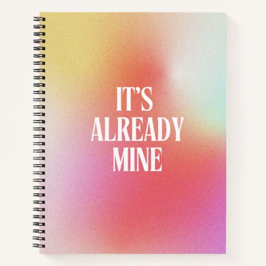 Benutzerdefinierte Manifestation Gradient Aura Notizblock (Vorderseite)