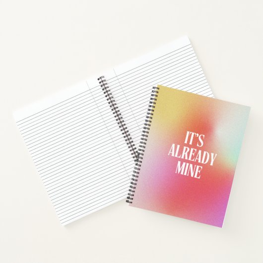 Benutzerdefinierte Manifestation Gradient Aura Notizblock (Innenseite)