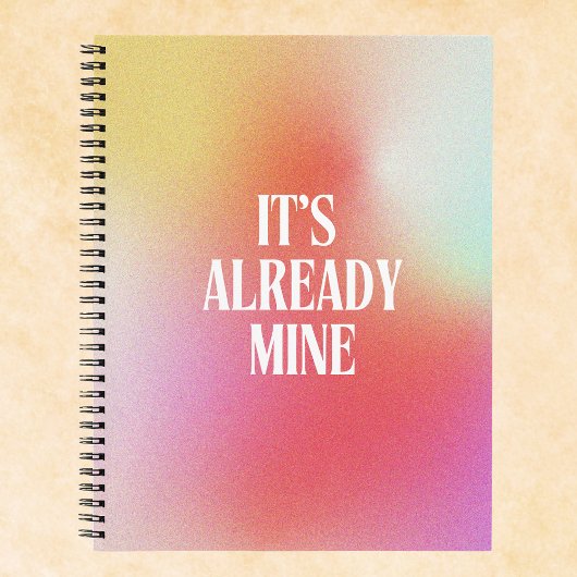 Benutzerdefinierte Manifestation Gradient Aura Notizblock