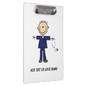 Benutzerdefinierte männliche Strichmännchen-Kinder Klemmbrett (Rechts)