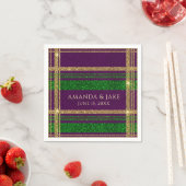 Benutzerdefinierte Mardi Gras Karos Serviette (Beispiel)