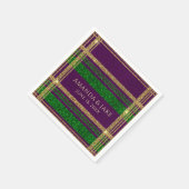 Benutzerdefinierte Mardi Gras Karos Serviette (Ecke)