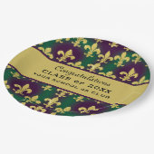 Benutzerdefinierte Mardi Gras Party Pappteller (Schrägansicht)