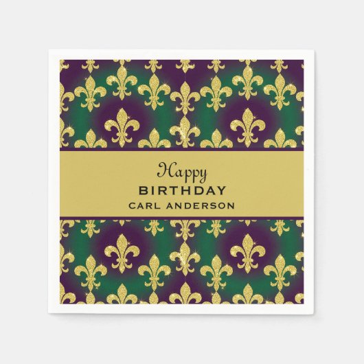 Benutzerdefinierte Mardi Gras-Party Serviette (Vorderseite)