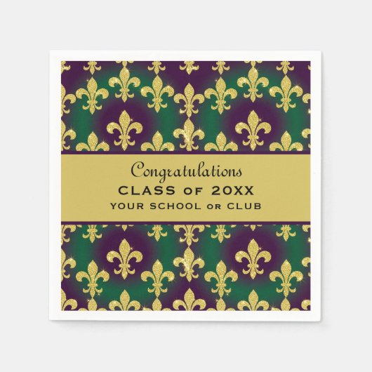 Benutzerdefinierte Mardi Gras Party Serviette (Vorderseite)